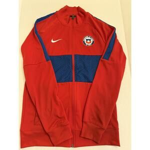 Nike Federacion De Futbol De Chile Track Jacket Mens Small Red Full Zip Soccer